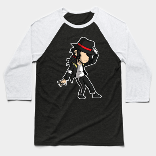 Michael Jackson Baseball T-Shirt - KING OF POP MJ by Chibi Pops